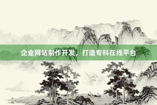 企业网站制作开发,打造专科在线平台